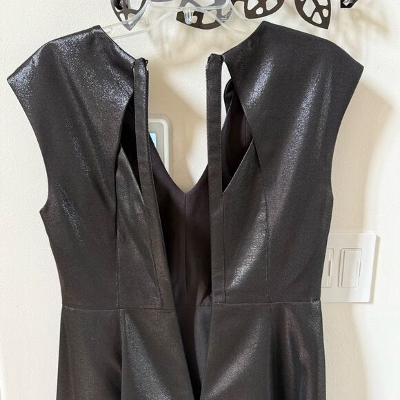 HALSTON Heritage Black Metallic Adrian Dress 6 NWOT - Picture 7 of 11